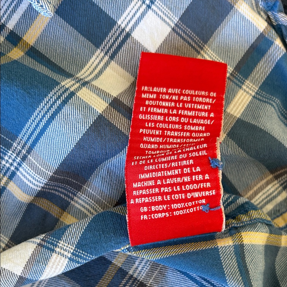 Superdry Blue and White Plaid Casual Shirt - Picture 10 of 12